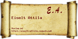 Eiselt Attila névjegykártya