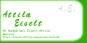 attila eiselt business card